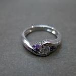 Diamonds Wedding Ring with Amethyst..
