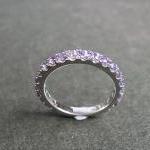Amethyst Wedding Ring In 14k White Gold