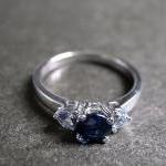 Blue Sapphire and White Sapphire in..