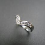 Wedding Ring with White Sapphire in..