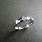 Wedding Ring with 0.15ct Brilliant ..