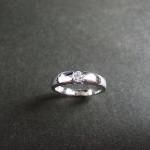 Wedding Ring With 0.15ct Brilliant Cut Diamond In..