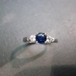 Engagement Ring with Diamond and bl..