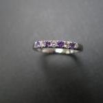 Diamond Wedding Ring with Amethyst ..