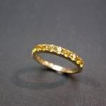 Yellow Sapphire Wedding Ring in 14K..