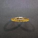 Yellow Sapphire Wedding Ring in 14K..