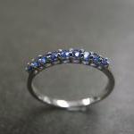 Blue Sapphire Wedding Ring in 14 Wh..