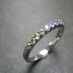 Diamond Wedding Ring with Peridot a..
