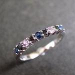 Black Diamond And Blue Sapphire And Pink Sapphire..