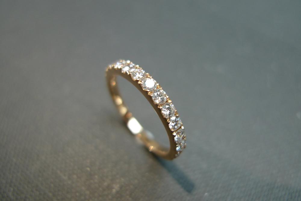 0.54ct Diamond Wedding Ring in 14K Rose Gold