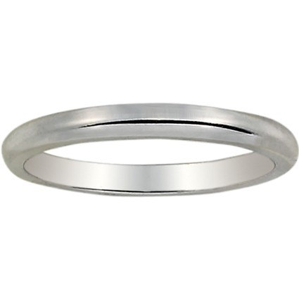 Custom Made - 2mm Comfort Fit Wedding Ring in 14K White Gold