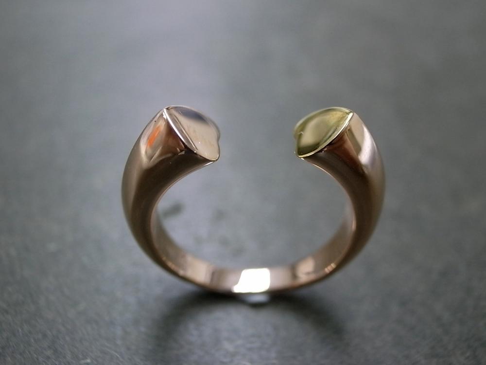 Heart Shape Ring in 14K White Gold
